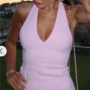 Zara Pink Halter Mini Dress